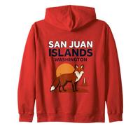 San Juan Islands Washington Sunset Sailboat Zip Hoodie