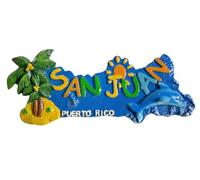 San Juan Puerto Rico USA Refrigerator Magnet Tourism Souvenir Fridge Decoration Creative 3D Craft