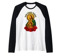 San Judas Tadeo, Mexican Faith, Santo Patrón De Lo Imposible Raglan Baseball Tee