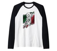 San Judas Tadeo Mexican Flag - St. Jude Art Devocion Raglan Baseball Tee