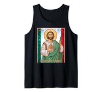 San Judas Tadeo - St. Jude Art Devocion Mexican Flag Tank Top