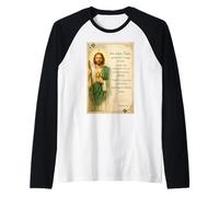 San Judas Tadeo - St. Jude Art Devotion Prayer Raglan Baseball Tee