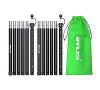 SAN LIKE Tent poles for camping, adjustable tarpaulin poles, lightweight aluminium telescopic pole with 6 section connection, canopy pole for awning, shelter, foldable from 73 cm to 210 cm