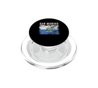 San Marino Flag Distressed - Men Women - Sammarinese Flag PopSockets PopGrip for MagSafe