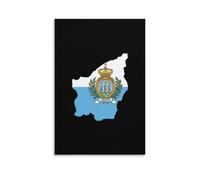 SAN Marino Map Flag Modern Wall Art Artwork Pictures