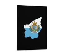 SAN Marino Map Flag Modern Wall Art Artwork Pictures