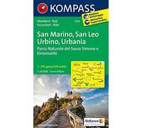 San Marino - San Leo,Urbino 2455 GPS wp kompass D/I: Wandelkaart 1:50 000