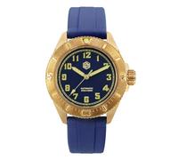 San Martin Diving Watch Bronze Automatic Rotating Bezel 200m Water Resistance Professional Rubber Band Luminous Dial PT5000 (Blue), blue, M, Diving Watch