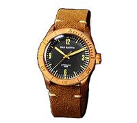 San Martin New Men's CuSn8 Bronze Watches Automatic Diving Wristwatch Sapphire Glass PT5000 Movement, black, M,
