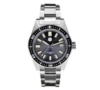 San Martin SN007G 62Mas Diver Mechanical Automatic Mens Watches Stainless Steel NH35 Ceramic Bezel Sapphire Glass Wristwatches, steel strap black