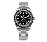 San Martin SN0112G NH34 GMT Men Diving Watch Bidirectional Bezel Business Automatic Mechanical Sapphire Waterproof Watch, V 1, classic