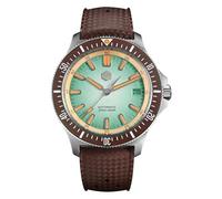 San Martin SN0118 Automatic Watch for Men, 40mm Sapphire Crystal Dive Watches 316L Stainless Steel 200M Water Resistant, SN0118B / Green Dial