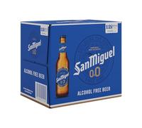 San Miguel 0.0% Alcohol Free Lager Beer, 12 x 330 ml Bottles
