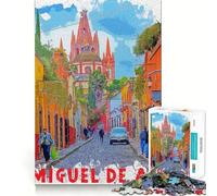 San Miguel De Allende Jigsaw Puzzles 1000 Piece for Adults Smart Reason Toy Casual Fun Smooth Edge Wall Art Decor (38x52cm)