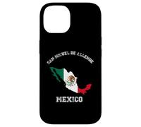 San Miguel de Allende Mexico Classic Mexico Flag Map Design Case for iPhone 14