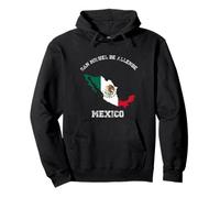 San Miguel de Allende Mexico Classic Mexico Flag Map Design Pullover Hoodie