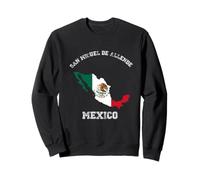 San Miguel de Allende Mexico Classic Mexico Flag Map Design Sweatshirt