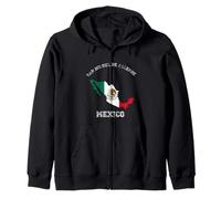 San Miguel de Allende Mexico Classic Mexico Flag Map Design Zip Hoodie