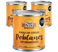 San Miguel Poblano Strips 220g (Pack 3)