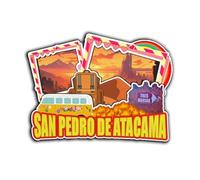 San Pedro de Atacama Chile Magnet Fridge Magnet Wooden 3D Landmarks Travel Collectible Souvenirs Decoration Handmade -4194