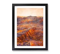 San Pedro De Atacama Desert In Chile Painting Modern Framed Print | A2 Black Framed Wall Art | Ready to Hang | Modern Landscape Picture | Living Room Bedroom Lounge Office