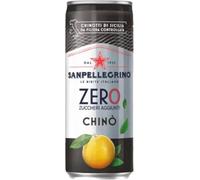 San Pelle grino Chino Zero Sugar Soft Drink, 330ml Cans, Pack of 24