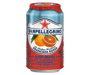 San Pellegrino All Natural Aranciata Rossa Blood Orange Sparkling Beverage - 11.15 oz Cans (12 Pack) by San Pellegrino