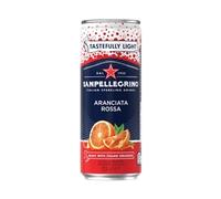 San Pellegrino Italian Sparkling Drinks Tastefully Light Sparkling Blood Orange Canned Soft Drink 24 x 330ml | 69k Cals per Can