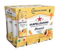 SAN PELLEGRINO Clementine Peach Sparkling Drink - Pack of 6 x 33 cl