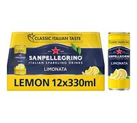 San Pellegrino Italian Sparkling Drinks Classic Taste Original Sparkling Lemon Canned Soft Drink 12 x 330ml