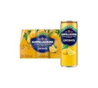 San Pellegrino Italian Sparkling Drinks Tastefully Light Sparkling Lemon Canned Soft Drink 12 x 330ml | 73k Cals per Can