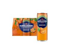San Pellegrino Tastefully Light Sparkling Orange Canned Soft Drink 12 x 330ml