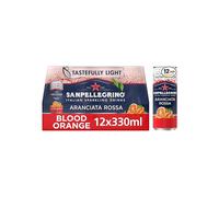 San Pellegrino Italian Sparkling Drinks Tastefully Light Sparkling Blood Orange Canned Soft Drink 12 x 330ml | 69 kCals per Can
