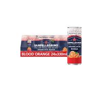 San Pellegrino Italian Sparkling Drinks Tastefully Light Sparkling Blood Orange Canned Soft Drink 24 x 330ml | 69k Cals per Can