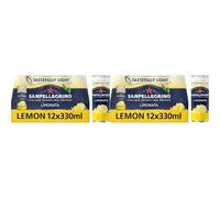 San Pellegrino Italian Sparkling Drinks Tastefully Light Sparkling Lemon Canned Soft Drink 12 x 330ml | 73k Cals per Can (Pack of 2)