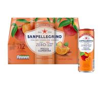 San Pellegrino Italian Sparkling Drinks Zero Peach & Clementine 12x330ml
