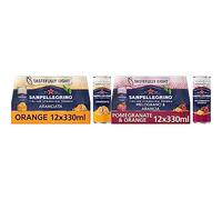 San Pellegrino Italian Tastefully Light Sparkling Orange Canned Soft Drink 12 x 330ml | 64k Cals & Tastefully Light Sparkling Pomegranate & Orange Canned Soft Drink 12 x 330ml | 68 kCals per Can