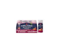 San Pellegrino Italian Tastefully Light Sparkling Pomegranate & Orange Canned Soft Drink 12 x 330ml | 68 kCals per Can