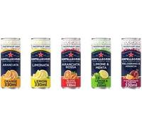 San Pellegrino Mixed Variety Pack Sparkling Italian Soft Drink Cans, 330ml (Pack Of 12 Cans x 330ml)