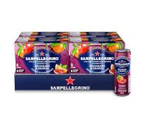 San Pellegrino Naturali Italian Sparkling Drink Melograno & Arancia, Orange and Pomegranate, 330 mL Can, 24 Cans Total