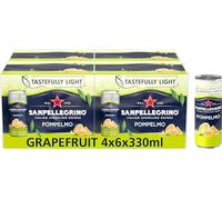 San Pellegrino Tastefully Light Italian Sparkling Soft Drinks (24 Cans x 330ml, Pompelmo Grapefruit)