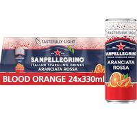 San Pellegrino Tastefully Light Italian Sparkling Soft Drinks (24 Cans x 330ml, Rossa Blood Orange)