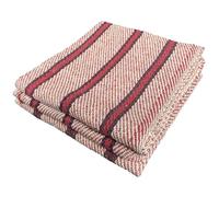 San Rafael Arcangel Mexican Jerga Reusable Cotton Mopping Cloths Trapos Tradicionales para Trapear y Limpiar Color Red Set of 3