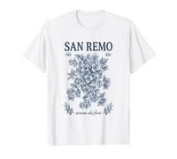 San Remo Bougainvillea Botanical Value Graphic T-Shirt, Men, White, L