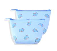 San-rio Characters Mini Makeup Bag 2 Pack - Small Pouches for Purse, Mini Cosmetic Bag, Zippered Design, Mini Pouch for Purse, Ideal for Coins, Jewelry, Accessories, Tuxedo-Sammy, Cartoon Characters