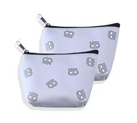 San-rio Characters Mini Makeup Bag 2 Pack - Small Pouches for Purse, Mini Cosmetic Bag, Zippered Design, Mini Pouch for Purse, Ideal for Coins, Jewelry, Accessories, Bad-Batz-Maroo, Cartoon Characters
