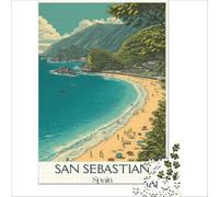 San Sebastián Beach Poster Puzzle