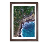 San Sebastian in Spain Painting Framed Print | A2 Walnut Framed Wall Art | Ready to Hang | Modern Historical Picture | Living Room Bedroom Lounge Office