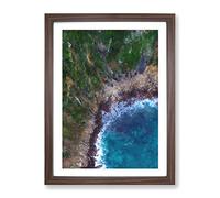 San Sebastian In Spain Painting Modern Framed Print | A3 Walnut Framed Wall Art | Ready to Hang | Modern Historical Picture | Living Room Bedroom Lounge Office