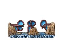San Sebastian Spain 3D Donostia Fridge Magnet Souvenir Gift,Resin Handmade Donostia Refrigerator Magnet Home & Kitchen Decoration Collection
